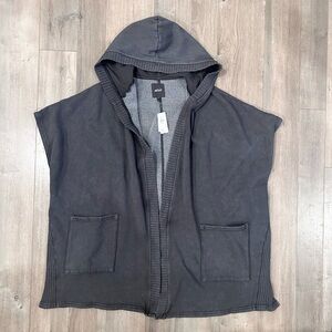 Aerie Charcoal Hooded Vest